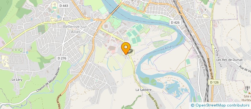 localisation de l'entreprise M PRODUCTION à BELLERIVE-SUR-ALLIER
