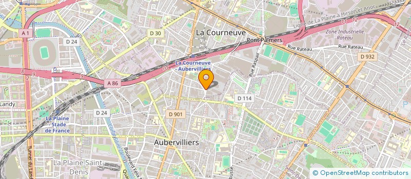 localisation de l'entreprise M.Q.R à LA COURNEUVE