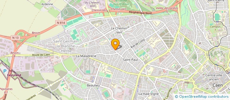 localisation de l'entreprise M QUINTRIC à CAEN