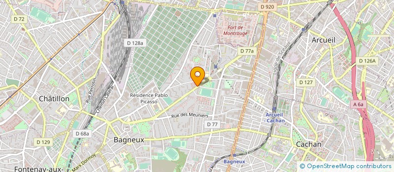 localisation de l'entreprise M.R.  BAGNEUX