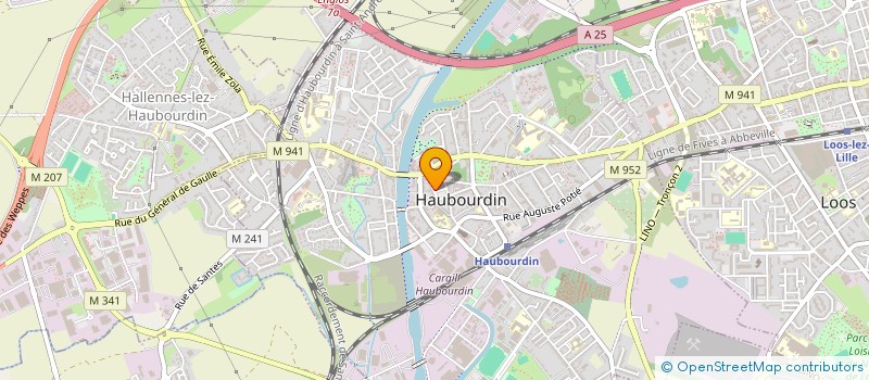 localisation de l'entreprise M.R.A à HAUBOURDIN