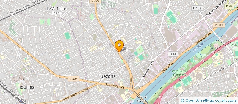 localisation de l'entreprise M.R.A à BEZONS