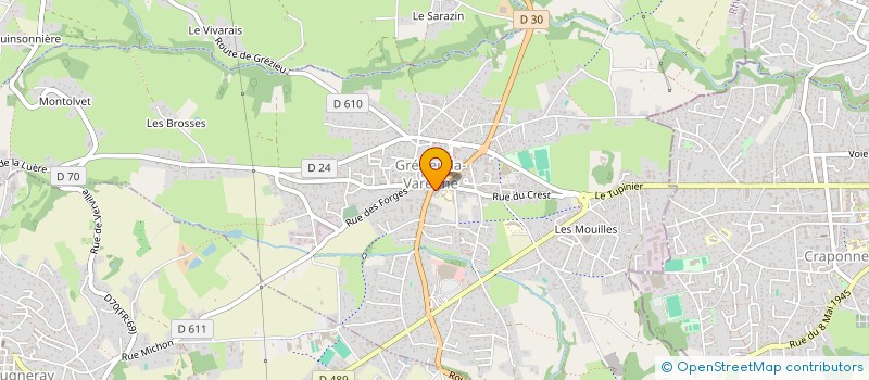 localisation de l'entreprise M.R.B. à GREZIEU-LA-VARENNE