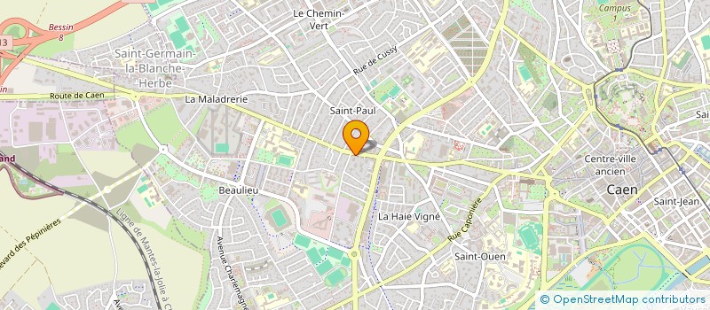 localisation de l'entreprise M.R.C.G. à CAEN