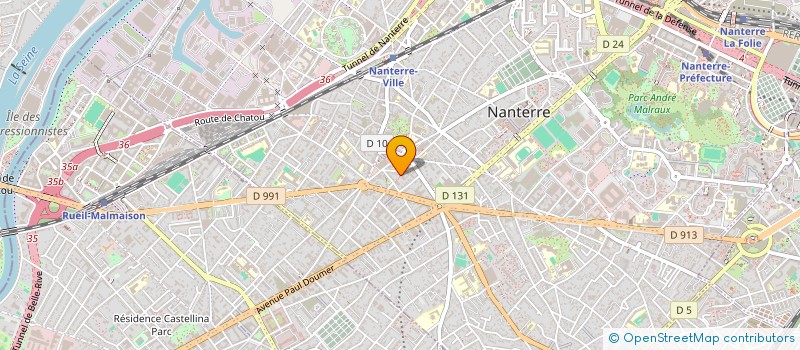 localisation de l'entreprise M.R.F.J.  NANTERRE
