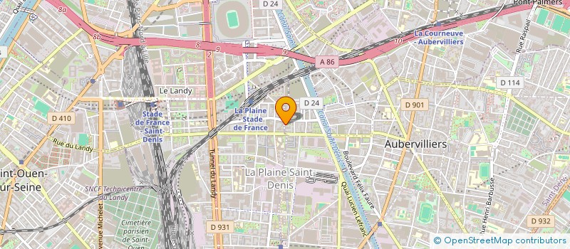 localisation de l'entreprise M R G  AUBERVILLIERS