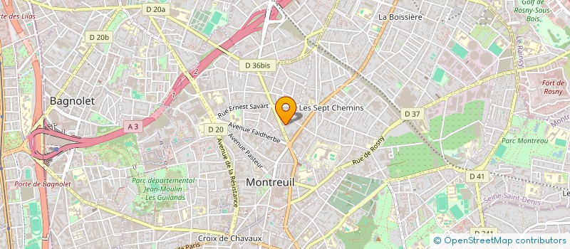 localisation de l'entreprise M.R.G.V. à MONTREUIL
