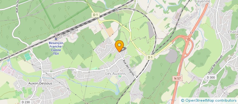 localisation de l'entreprise M.R.L.  LES AUXONS