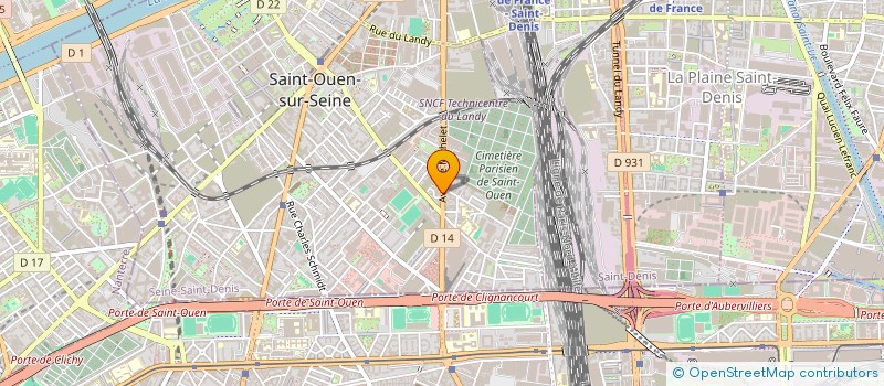 localisation de l'entreprise M.R MONDIAL à SAINT-OUEN-SUR-SEINE