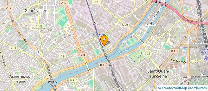 localisation de l'entreprise M.R.P.  ASNIERES-SUR-SEINE