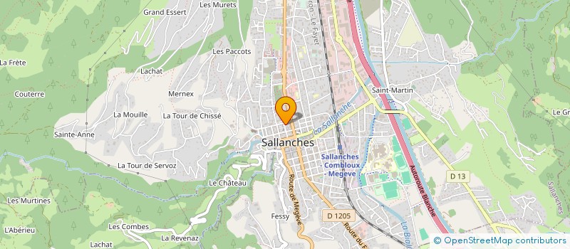 localisation de l'entreprise M&R PERRIN ASSURANCES à SALLANCHES