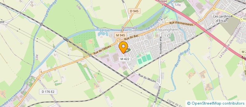 localisation de l'entreprise M.R.T.AUTO  ERQUINGHEM-LYS