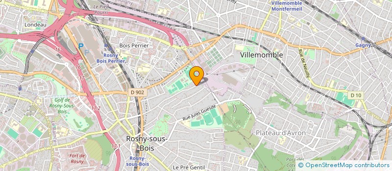 localisation de l'entreprise M.S à ROSNY-SOUS-BOIS