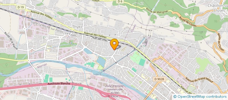 localisation de l'entreprise M & S  THYEZ