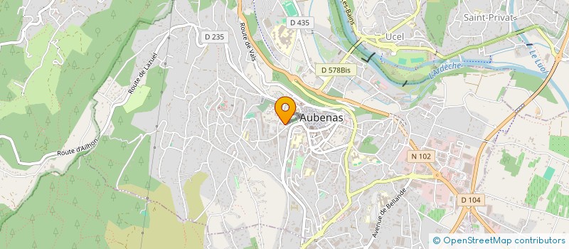 localisation de l'entreprise M.S à AUBENAS