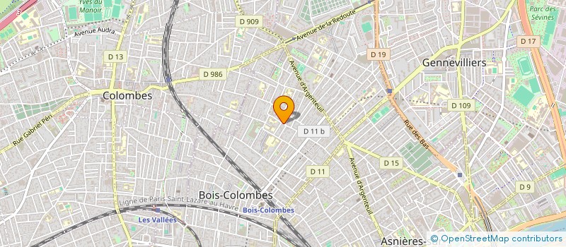 localisation de l'entreprise M&S à BOIS-COLOMBES