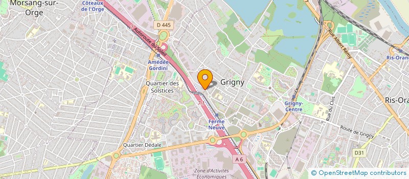 localisation de l'entreprise M.S.A à GRIGNY