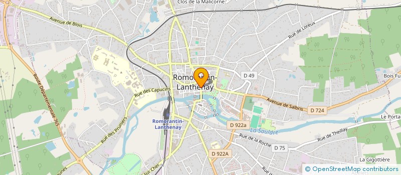 localisation de l'entreprise M.S.A.B.C. HOLDING  ROMORANTIN-LANTHENAY