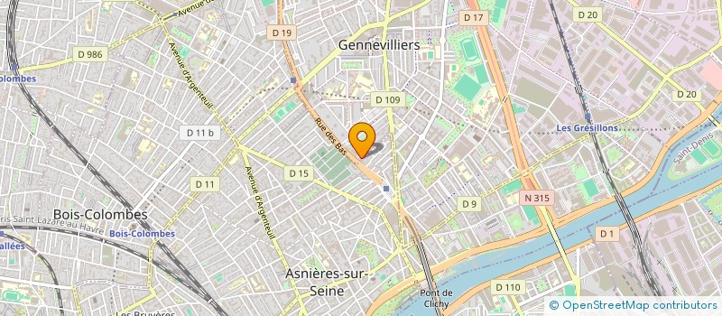 localisation de l'entreprise M.S.A BAT  GENNEVILLIERS