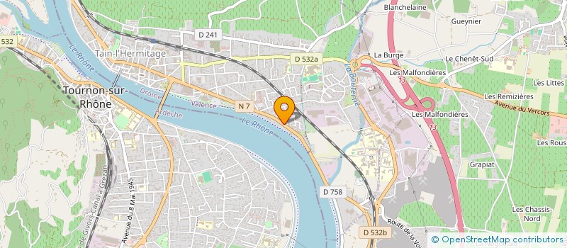 localisation de l'entreprise M.S AUTO  TAIN-L'HERMITAGE