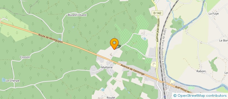 localisation de l'entreprise M.S. BOIS à SAINT-AIGULIN