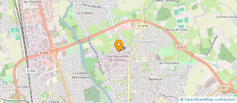 localisation de l'entreprise M.S.C. à COULAINES