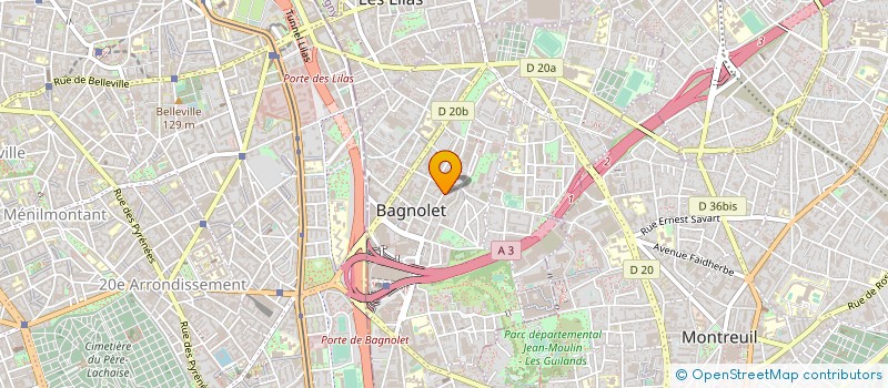 localisation de l'entreprise M & S.COM à BAGNOLET