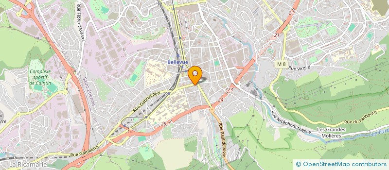 localisation de l'entreprise M S D  SAINT-ETIENNE