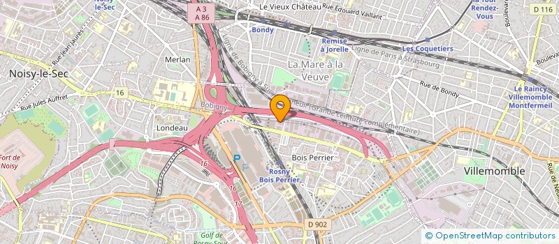 localisation de l'entreprise M.S.D DIFFUSION  ROSNY-SOUS-BOIS