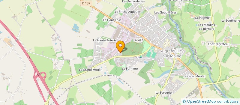 localisation de l'entreprise M.S.F.A.  AIGREFEUILLE-SUR-MAINE