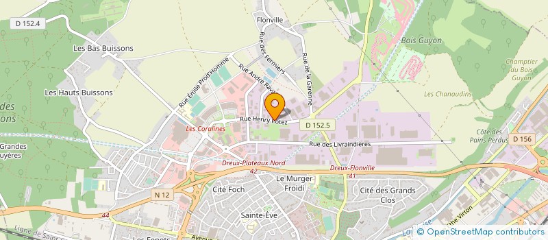 localisation de l'entreprise M.S FROID à DREUX
