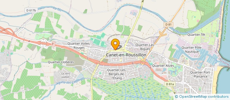 localisation de l'entreprise M.S.G.  CANET-EN-ROUSSILLON