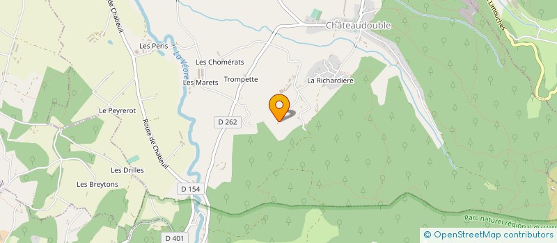 localisation de l'entreprise M.S.H. à CHATEAUDOUBLE
