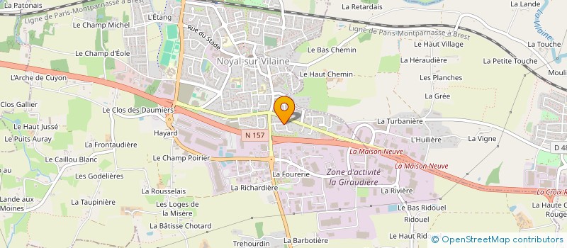 localisation de l'entreprise M.S.I 2.  NOYAL-SUR-VILAINE