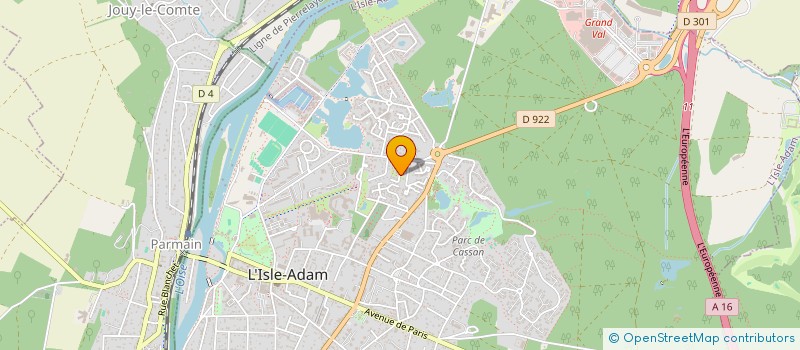 localisation de l'entreprise M.S.I ELECTRONICS à L'ISLE-ADAM