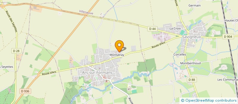 localisation de l'entreprise M&S IMMO  ARS-SUR-FORMANS