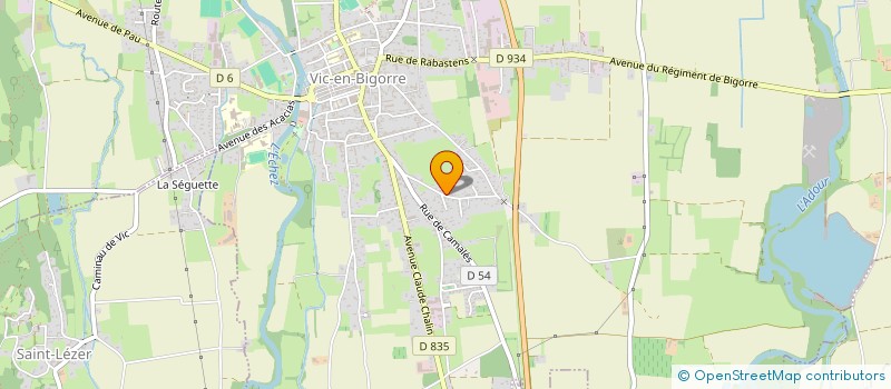 localisation de l'entreprise M.S.M.  VIC-EN-BIGORRE