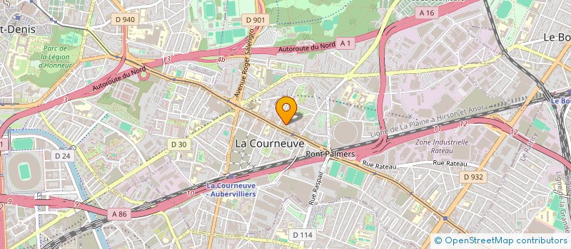 localisation de l'entreprise M.S.M. à LA COURNEUVE