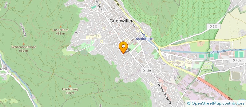 localisation de l'entreprise M & S TOITURE  GUEBWILLER