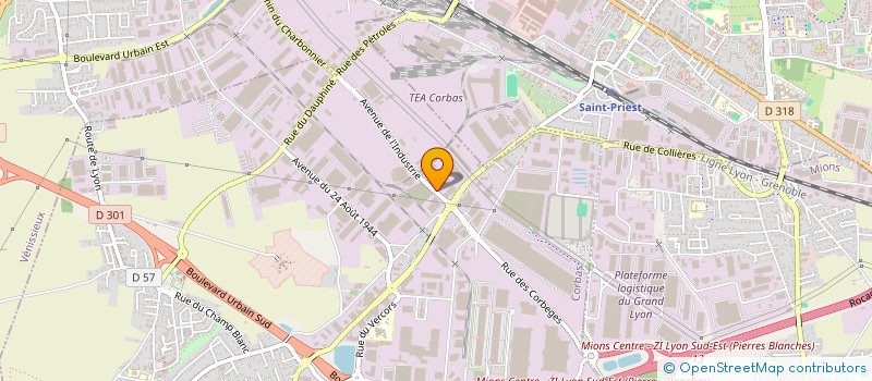 localisation de l'entreprise M.S. TRANSPORTS à CORBAS