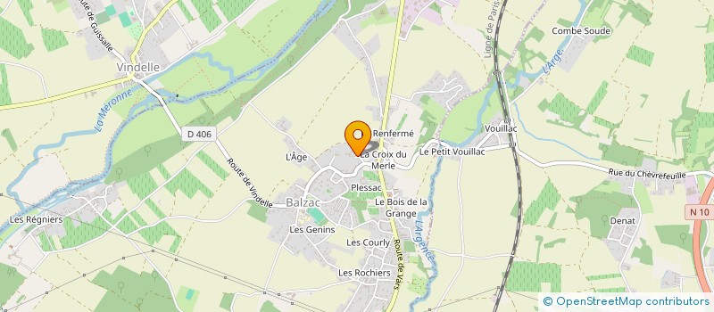 localisation de l'entreprise M SABATIER à BALZAC
