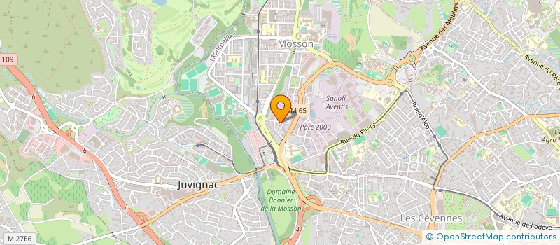 localisation de l'entreprise M SERVICE NETTOYAGE GENERAL à MONTPELLIER