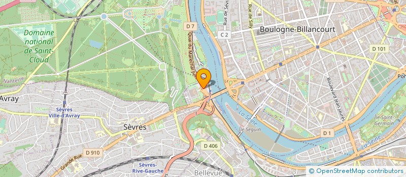 localisation de l'entreprise M SET à SEVRES