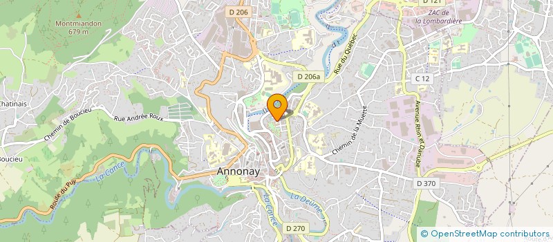 localisation de l'entreprise M STUDIO à ANNONAY