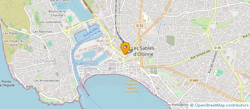 localisation de l'entreprise M'STUDIO à LES SABLES D'OLONNE
