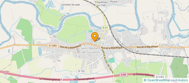localisation de l'entreprise M.T.33 à SAINT-MEDARD-DE-GUIZIERES
