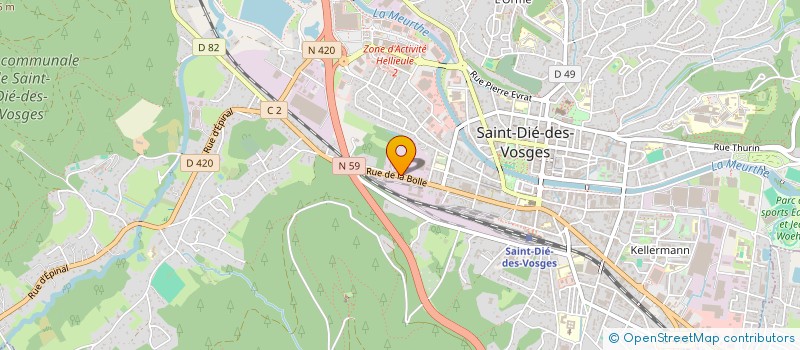 localisation de l'entreprise M.T. à SAINT-DIE-DES-VOSGES
