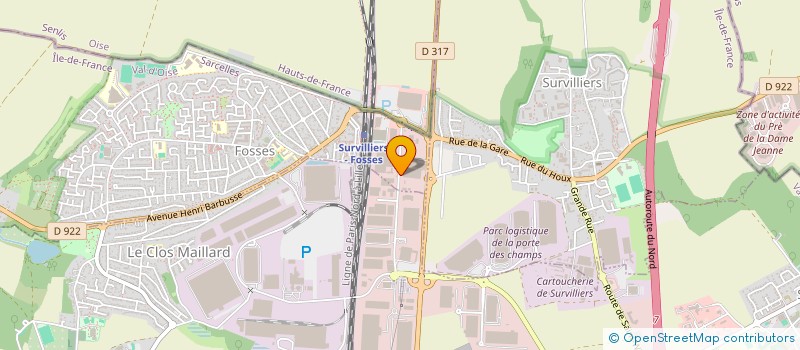 localisation de l'entreprise M.T.A.  FOSSES