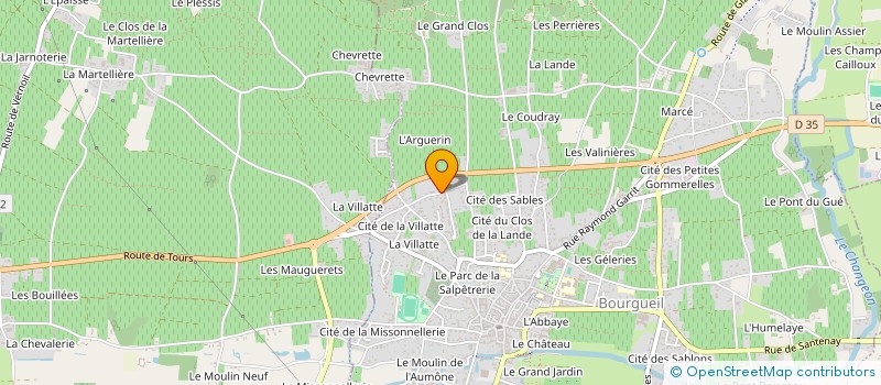 localisation de l'entreprise M.T.A.  BOURGUEIL