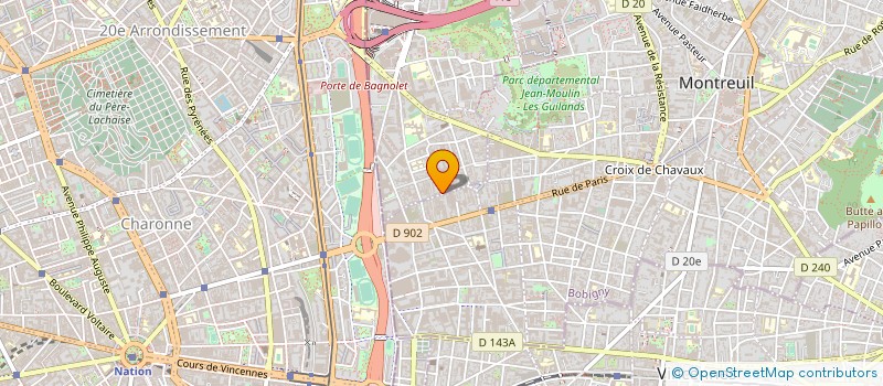 localisation de l'entreprise M T B BATIMENT à BAGNOLET
